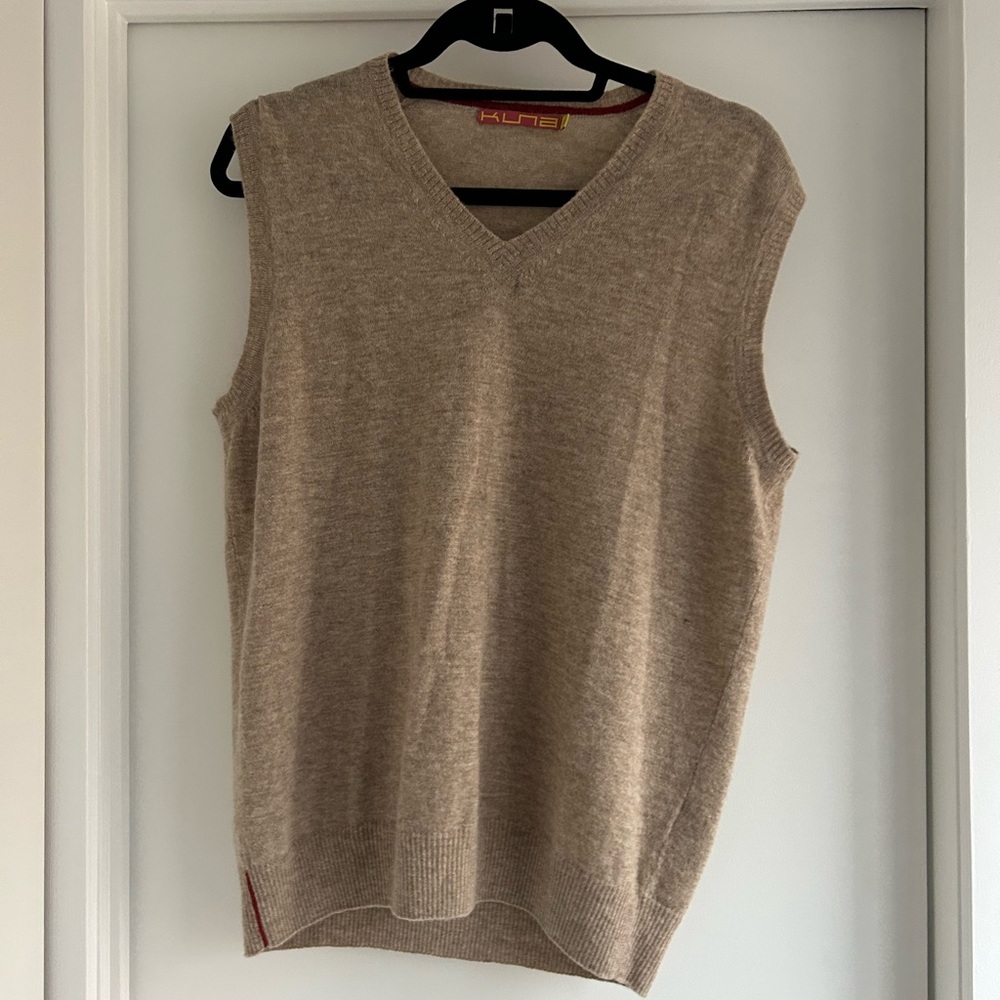 Kuna Beige V Neck Sweater